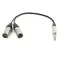 Y кабель JACK 6.3 - 2 x XLR (M) сдвоенный, длина 2 метра