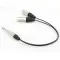 Y кабель JACK 6.3 - 2 x XLR (M) сдвоенный, длина 2 метра