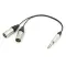 Y кабель JACK 6.3 - 2 x XLR (M) сдвоенный, длина 2 метра