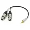 Y кабель mini JACK 3.5 - 2 x XLR (F) несимметричный, netaudio, GA402, длина 0.5 метра