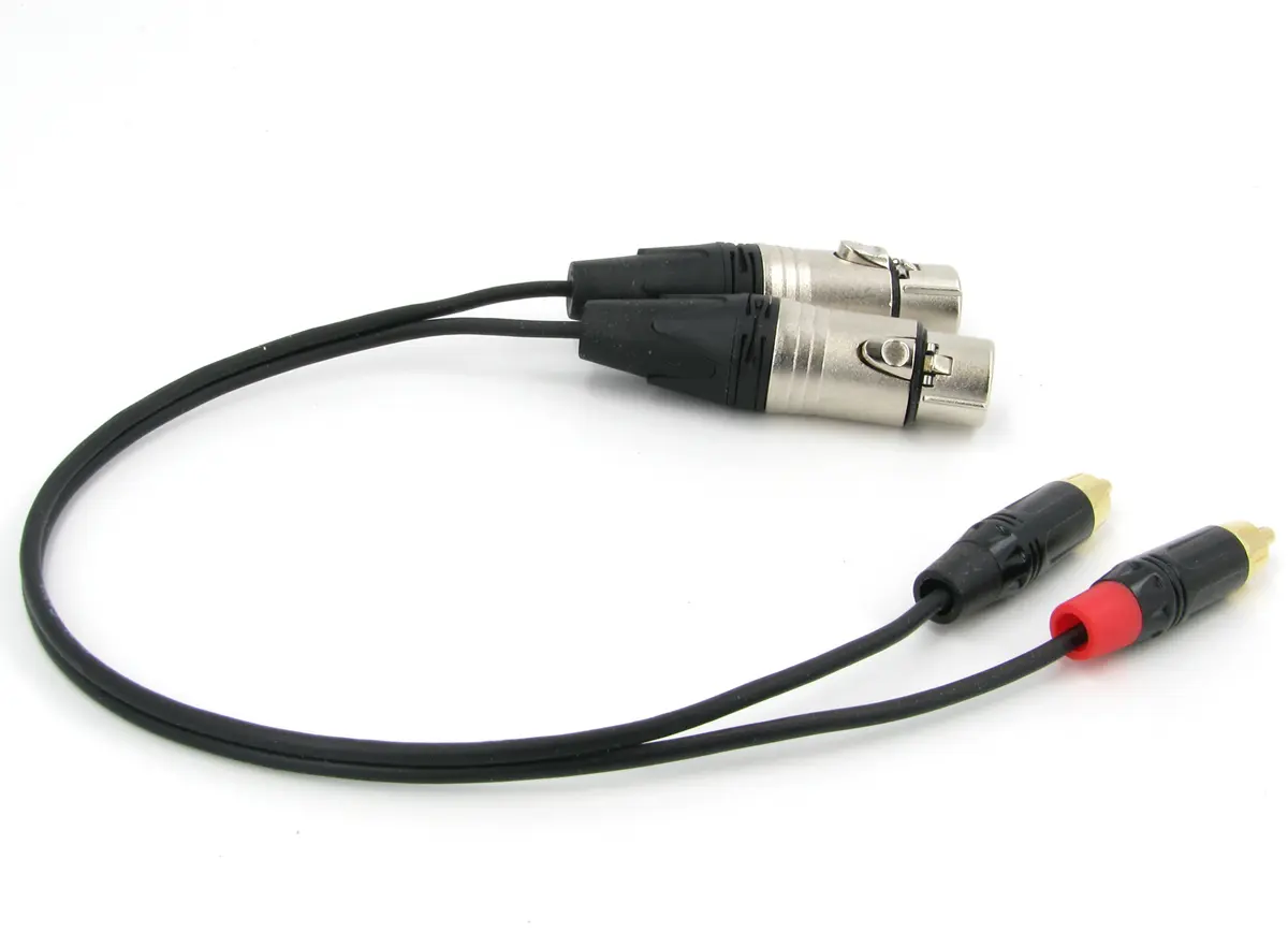 Аудио кабель 2XLR (F) - 2RCA