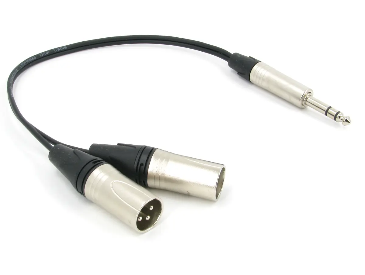Y кабель Jack 6.3 - 2 x XLR M