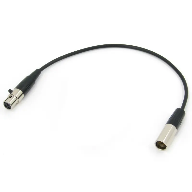 Аудио кабель mini XLR (F) - mini XLR (M) диаметр 3мм, netaudio, длина 0,5 метра