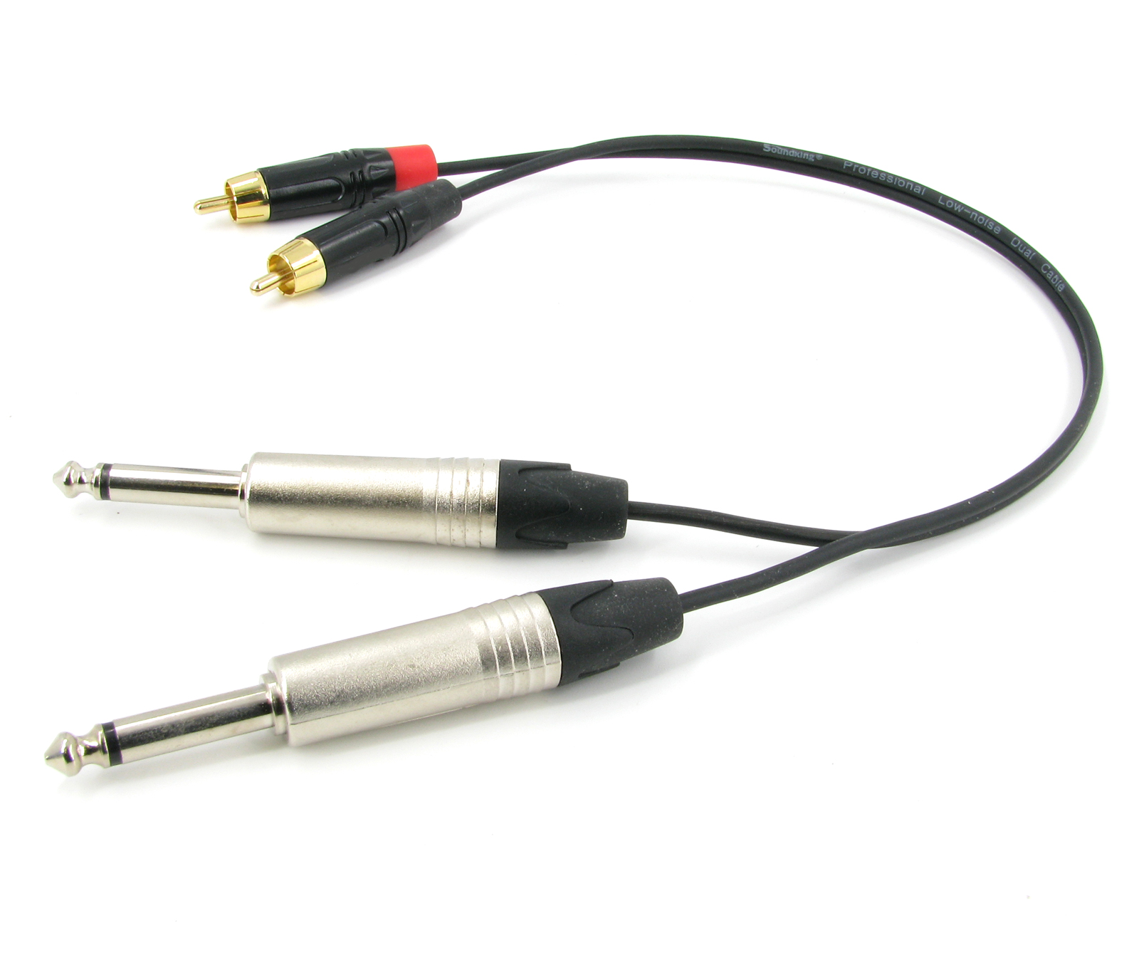 Аудио кабель 2 JACK 6,3 - 2 RCA