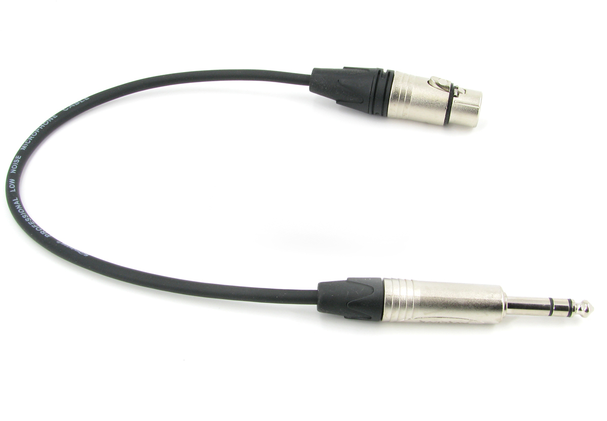 Аудио кабель XLR (F) - JACK 6.3